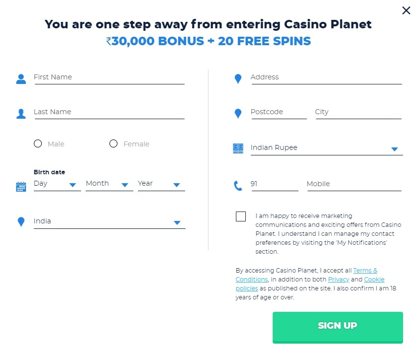 Casino Planet Registration 2