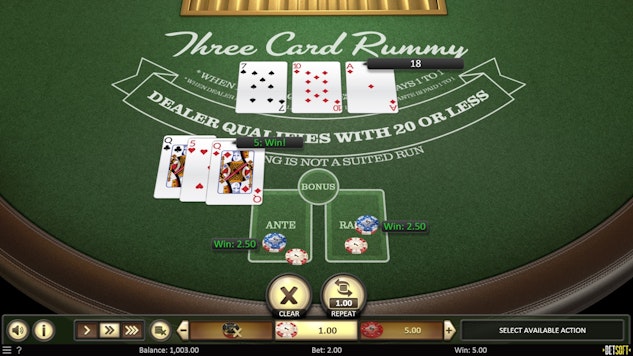 Play online rummy on 1x Bet