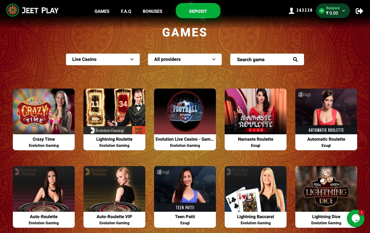 Jeetplay live casino